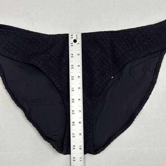 Mindy X Andie Women's L The Bikini Swim Bottom Textured Black NWT - Picture 6 of 16